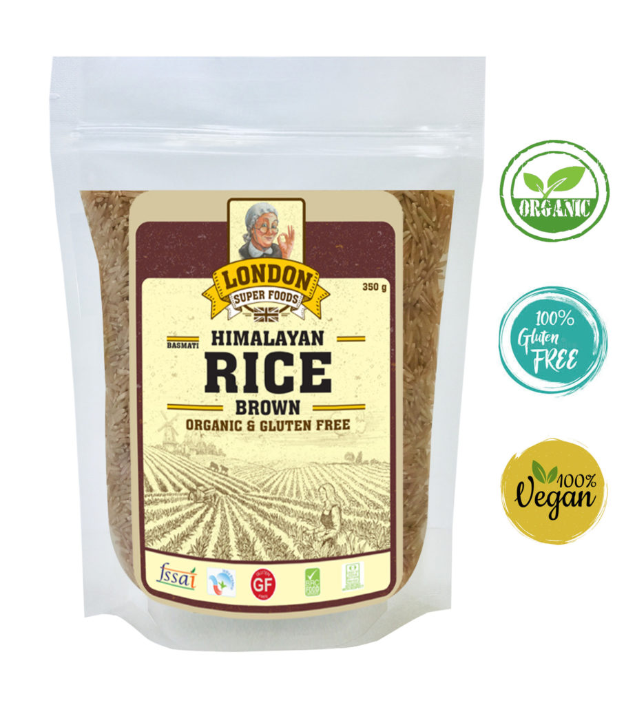 LSF HIMALAYAN ORGANIC BROWN BASMATI RICE GLUTEN FREE 350GM - Hygenix ...