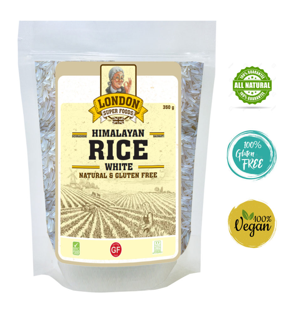 LSF HIMALAYAN NATURAL WHITE BASMATI RICE GLUTEN FREE 350GM - Hygenix ...